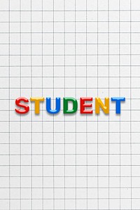 Colorful student lettering bevel text effect typography