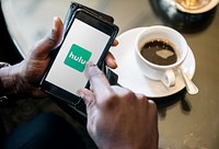 Hulu logo showing on a mobile phone. BANGKOK, THAILAND, 1 NOV 2018.