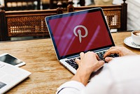 Pinterest logo on a laptop screen. BANGKOK, THAILAND, 1 NOV 2018.