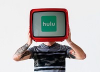 A retro television showing Hulu logo. BANGKOK, THAILAND, 1 NOV 2018.
