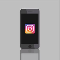 Instagram logo showing on a mobile phone. BANGKOK, THAILAND, 1 NOV 2018.