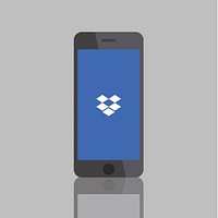 Dropbox logo showing on a mobile phone. BANGKOK, THAILAND, 1 NOV 2018.