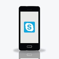 Skype logo showing on a phone. BANGKOK, THAILAND, 1 NOV 2018.