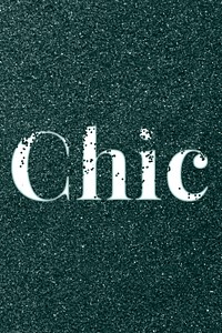 Glitter sparkle chic lettering typography dark green