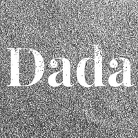 Glitter sparkle dada typography gray