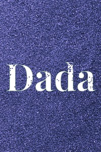 Glitter text dada dark blue sparkle font lettering