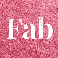 Fab word typography glitter font