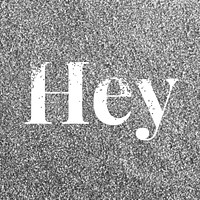 Hey sparkle text gray glitter font lettering