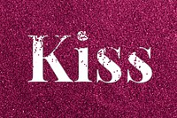 Glitter sparkle kiss text typography ruby