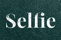 Glitter sparkle selfie typography dark green
