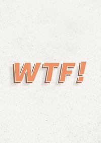 Word WTF! psd retro lettering shadow typography