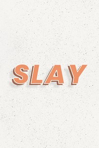 Slay word retro bold typography