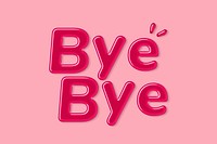 Psd jelly embossed font bye bye word