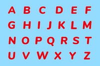 Psd jelly bold embossed alphabet typography set