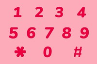 Jelly bold embossed number sign psd collection