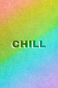 Rainbow chill word gay pride font lettering textured font