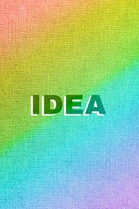 Rainbow idea word gay pride font lettering textured font