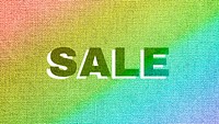 Rainbow sale word LGBT font shadow typography