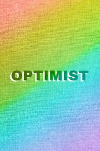 Rainbow optimist word gay pride font lettering textured font
