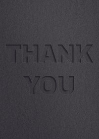 Paper cut 3d psd thank you font typography