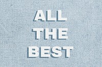 All the best word pastel fabric texture