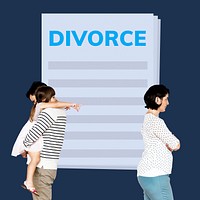 Parents of sad kid getting a divorce