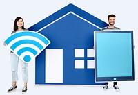 Home wireless internet concept shoot