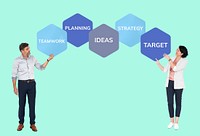 Business people with strategic ideas