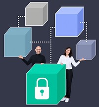 Business partners with a secure blockchain