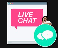 Young woman on a live chat