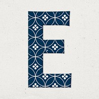 Shippo capital e Japanese psd blue pattern typography