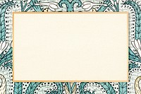 Vintage floral frame psd Bohemian