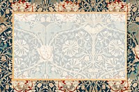 Rectangle vintage floral frame psd William Morris pattern