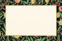 Vintage floral frame psd William Morris style