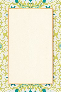Floral frame psd William Morris pattern vintage