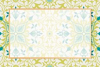 Floral antique pattern psd frame copy space