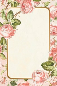 Floral frame vector vintage hand drawn