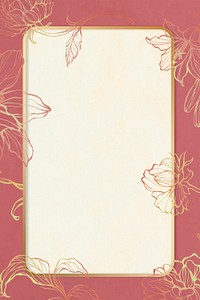 Floral frame psd vintage style portrait