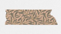 Willow bough washi tape psd journal sticker remix from artwork by William Morris