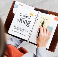 Phrase Content is King on a journal