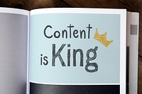 Wording Content is king on a magazine