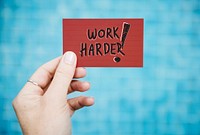 Wording Work harder on a business card<br />
