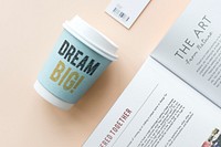 Coffee cup with Dream big wording
