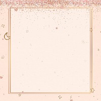 Festive glitter frame psd sparkly background