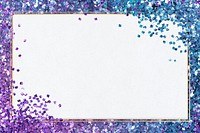 Sparkly frame psd on glitter gradient background