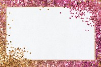 Sparkly frame psd on glitter gradient background