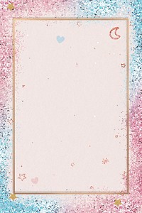 Festive glitter frame psd gradient sparkly background