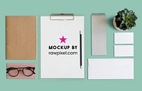 Mockup of stationary and documents