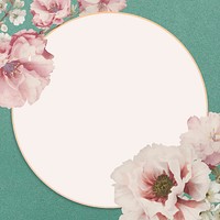 Cherry blossom ornate vector frame