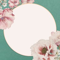 Ornate cherry blossom psd frame